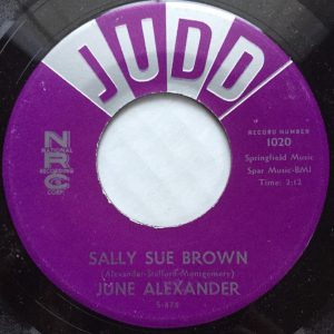 Arthur Alexander's "Sally Sue Brown," recorded at SPAR Music.
